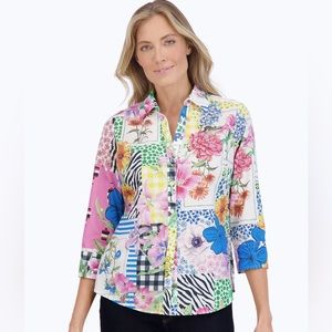 Foxcroft Mary No Iron Spring Conversational Shirt